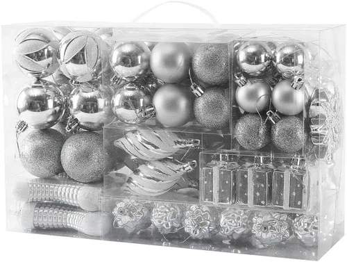 Miniatura 5 de Sattiyrch - Juego de adornos de bolas de Navidad de 76 quilates para árbol de Navidad, irrompibles con cajas de regalo, reutilizables, con caja