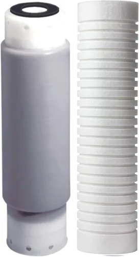 LWH-D - Juego de filtros de repuesto para sedimentos de 2 etapas para toda la casa, filtros de óxido y CTO, 2.5 pulgadas x 10 pulgadas,
