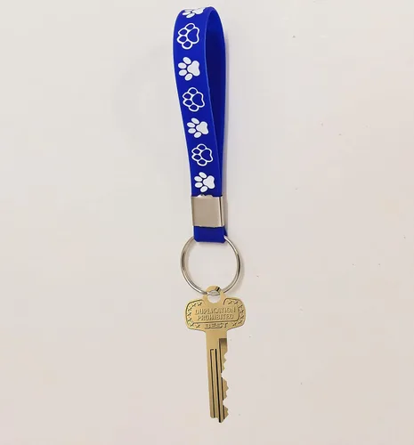 Miniatura 5 de 24 llaveros de goma para fiestas temáticas de perro con estampado de patas, baby shower, cumpleaños, regalos de fiesta de cachorros, suministros