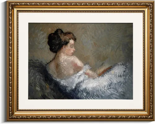 Miniatura 53 de VIYYIEA Arte de Pared con Marco Dorado Impresión en Lienzo Decoración del Hogar para Sala de Estar Mujeres Leyendo Cuadros para Dormitorio Baño