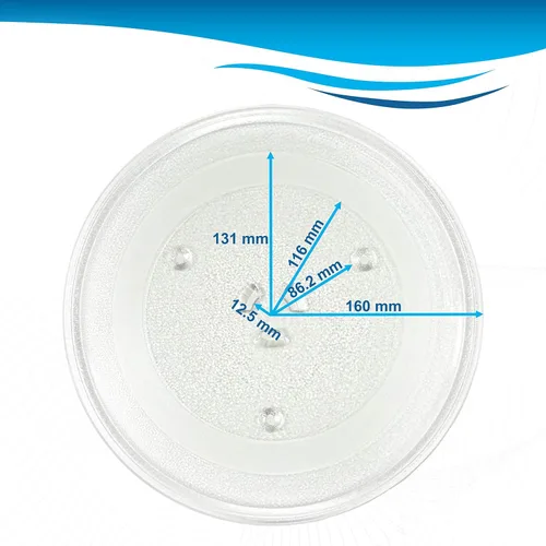 Miniatura 2 de HQRP Bandeja giratoria de vidrio de 12.5 pulgadas compatible con Frigidaire 5304408984 5304417435 5304456131 5304456198 CFMV145B1 FMV145KB1 LEVM30FE
