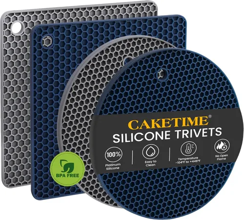 Miniatura 10 de Salvamanteles de silicona para platos calientes, almohadillas calientes antideslizantes para protector de encimera de cocina, alfombrilla resistente