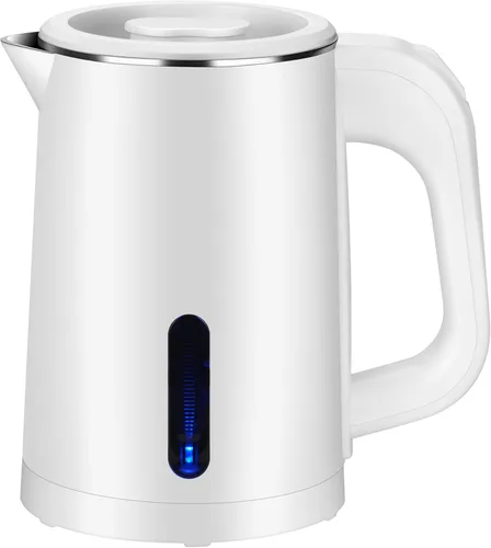 Miniatura 7 de Hervidor de té eléctrico pequeño de acero inoxidable, mini calentador portátil de agua caliente de 0.8 L, hervidor de café eléctrico de viaje