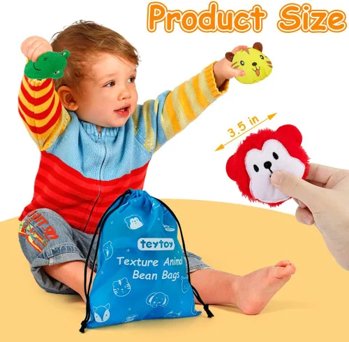 Miniatura 7 de teytoy Bolsitas Sensoriales para Niños Paquete de 10, Bolsitas Sensoriales con Textura, Juguetes Sensoriales para Autismo, Juguetes Sensoriales