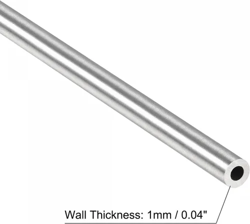 Miniatura 3 de uxcell Tubo de acero inoxidable 316, tubo de 0.118 in OD 0.039 in de espesor de pared de 9.843 in de longitud de 3 piezas