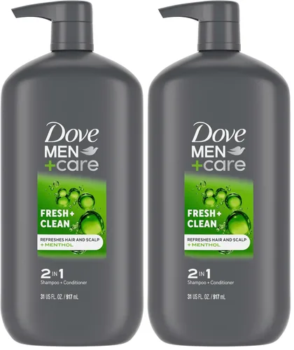 Miniatura 12 de DOVE MEN + CARE Champú y Acondicionador Fortificante 2 en 1 para Cabello Normal a Graso Fresco y Limpio con Cafeína Ayuda a Fortalecer el Cabello
