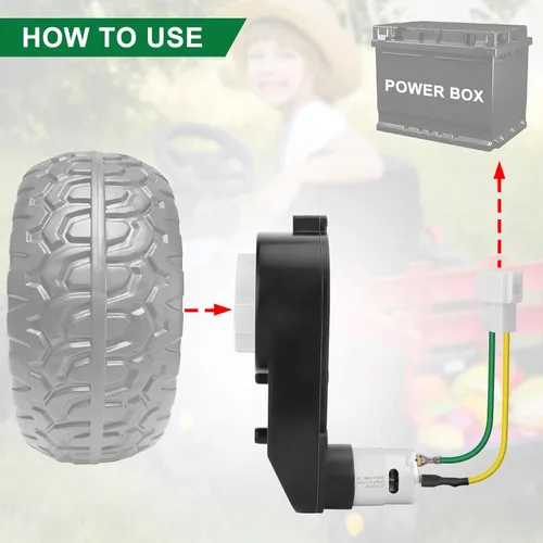 Miniatura 4 de Caja de cambios de motor eléctrico de 12 V, 2 unidades, para niños, juguete de coche, 550, 12 V, 40000 RPM, caja de cambios de motor de alta