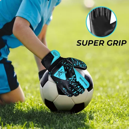Miniatura 5 de BEAST RAGE Guantes de portero para niños con soporte de agarre, guante de fútbol juvenil, guante de fútbol para niños, guante de fútbol para niños