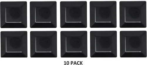 Miniatura 2 de Paquete de 10 tapas de plástico negras para postes de valla de 6 x 6 pulgadas (5 5/8 x 5 5/8) de madera tratada a presión fabricada en Estados Unidos