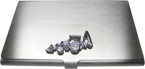 Kiola Designs Tenedor pesado tonificado plata de la tarjeta de visita de la máquina del excavador de la máquina del excavador, NA, N / A