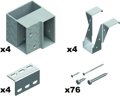 Miniatura 4 de HyLoft HEAVYweight - Kit de almacenamiento de plástico para techo de 48 pulgadas de ancho x 96 pulgadas de profundidad, color gris