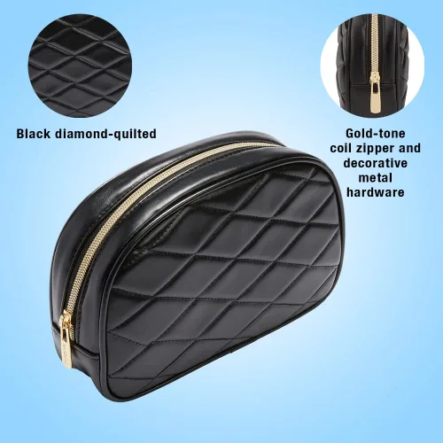 Miniatura 2 de Conair Pequeña bolsa de maquillaje, bolsa de cosméticos para retoques diarios o joyas, tamaño perfecto para bolso o equipaje de mano, pequeña
