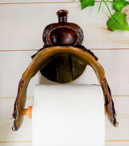 Miniatura 6 de Ebros - Figura decorativa para papel higiénico con patrón rústico occidental de 7.5 pulgadas de alto, para decoración de pared, baño, cabaña, caza