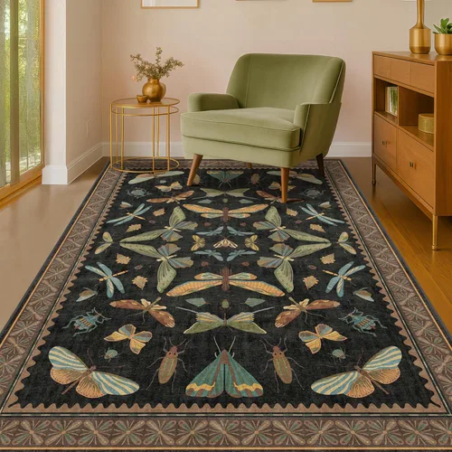 Miniatura 138 de Hazo Haus Alfombra de Baño Bohemia Lavable 2x3, Alfombras Pequeñas para Cocina, Tocador, Puerta Principal Entrada Interior, Antideslizante Pelo Bajo