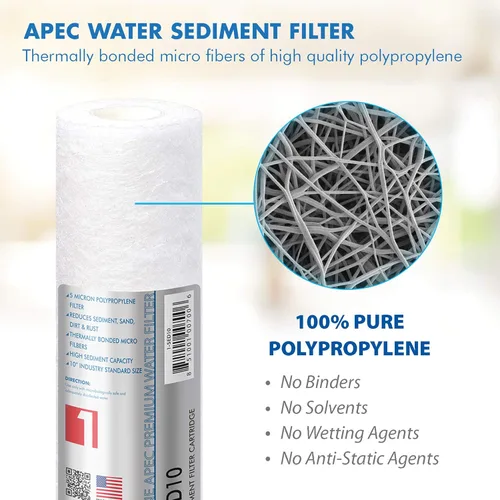 Miniatura 4 de APEC Water Systems Filtro-SETX2 fabricado en Estados Unidos de doble capacidad de reemplazo de etapa 1-3 y reemplazo para carcasa de filtro de agua