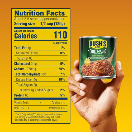 Miniatura 2 de BUSH'S BEST Frijoles para Chili Magic Receta de Texas Enlatados (Paquete de 12), Fuente de Proteína y Fibra de Origen Vegetal, Bajo en Grasa, Sin