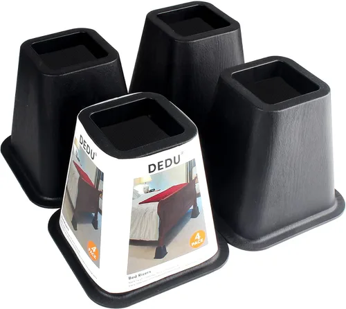 Miniatura 9 de DEDU Elevadores de cama de 6 pulgadas, resistentes, paquete de 4, elevadores de muebles para sofás de gran tamaño, elevadores de sofá