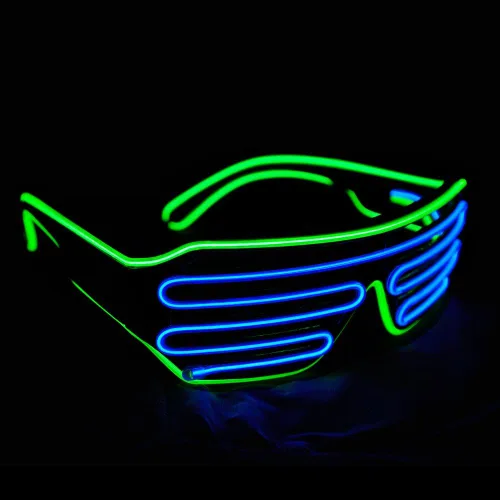 Miniatura 3 de Lentes de sol LED con luz intermitente, para fiestas de los años 80, EDM RB03