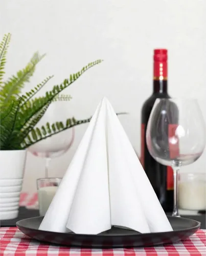 Miniatura 20 de Servilletas de papel AMERICAN HOMESTEAD - Servilletas de papel desechables tipo lino azul claro - Servilletas de mesa de calidad de restaurante