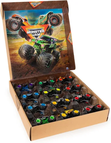 Monster Jam, pack oficial de 12 camiones monstruo fundidos a presión a escala 1:64 para niños y niñas, juguetes para niños de 4-6 años en adelante,