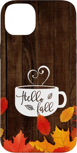 Miniatura 15 de Hello Fall - Taza de café para iPhone 16, diseño de hojas de otoño