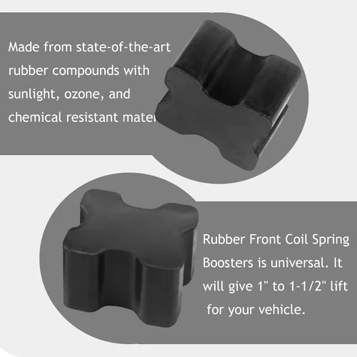 Miniatura 2 de 4 espaciadores de resorte helicoidal de goma, kit de refuerzo de resorte de bobina frontal resistente para elevación de resorte helicoidal de 1 a