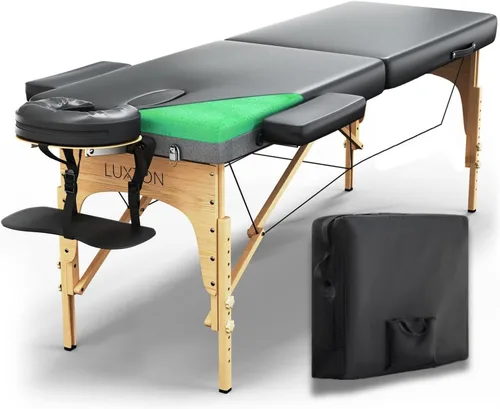 Mesa de masaje de espuma de alta calidad, portátil, plegable, altura ajustable, 72 pulgadas de largo y 27 pulgadas de ancho, mesa de tatuaje con