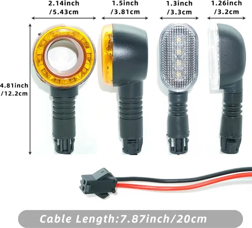 Miniatura 4 de Luces LED de señal de giro para motocicleta, enchufables, CC 36 V, 48 V, 52 V, 60 V, intermitentes, luces intermitentes, bombillas de giro