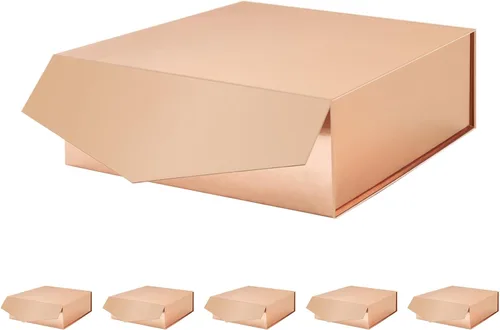 Miniatura 17 de Caja de regalo extragrande con tapas, de 17 x 14.5 x 5.5 pulgadas, caja de propuesta de padrino de boda negra con cierre magnético para todas