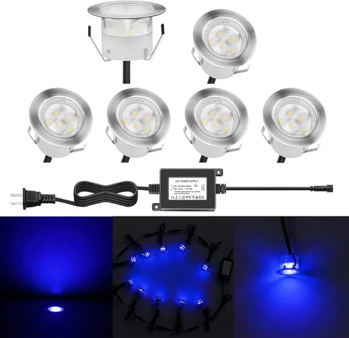Miniatura 30 de lámpara LED decorativa de bajo voltaje de 1 vatio, impermeable, para exteriores, patio, jardín, escaleras Blanco cálido