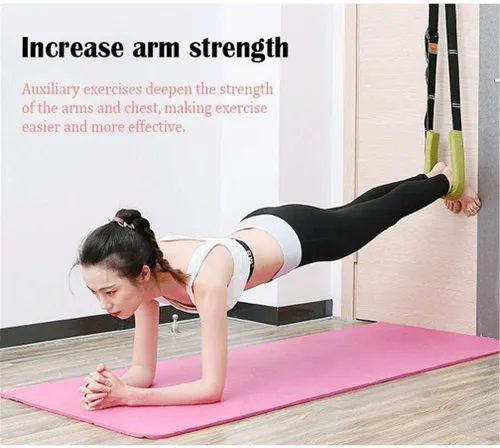 Miniatura 8 de Correa de estiramiento de yoga, fitness, correa de estiramiento de flexibilidad de puerta, mejora la flexibilidad de la pierna, cintura y espalda