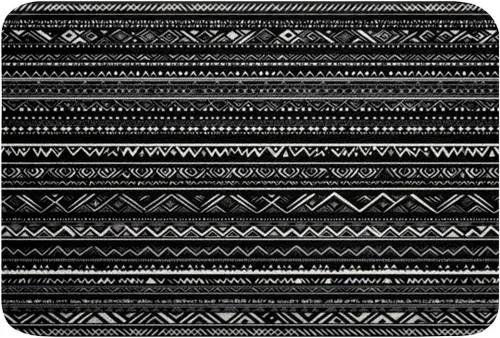 Miniatura 17 de Erosebridal Tapete de baño bohemio azteca de 16 x 24 pulgadas, color blanco y negro con estampado de flechas geométricas, alfombras de baño bohemias