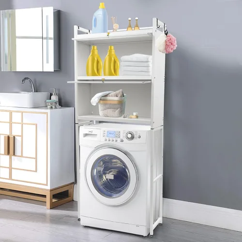 Miniatura 7 de Bathroom Organizer, Over The Toilet Storage, Adjustable Shelves for Small Room, Saver Space, Freestanding Above Toilet with Toilet Paper Holder and