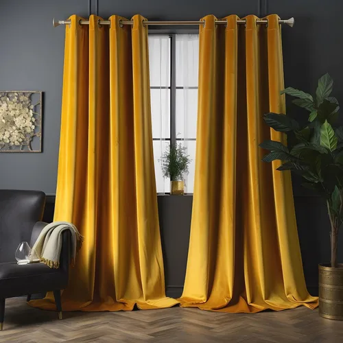 Miniatura 24 de Juego de 2 paneles de cortinas de terciopelo negro, cortinas súper suaves con ojales para decoración de sala de estar y dormitorio, reducción
