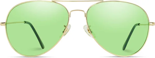 Miniatura 2 de WearMe Pro Gafas de sol clásicas con marco de metal estilo aviador