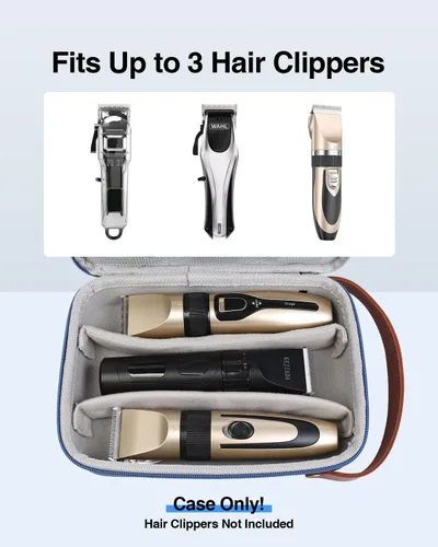Miniatura 3 de Luxtude Estuche para cortapelos, maletines portátiles de viaje para recortadoras, protectores y accesorios, se adapta a Wahl, Andis, Hatteker, Azul