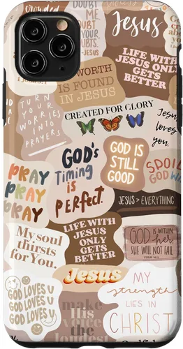 Miniatura 13 de Funda estética para iPhone 17 con frases positivas con versículos bíblicos cristianos
