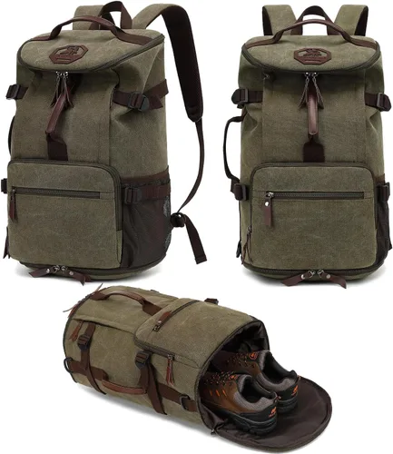 Miniatura 10 de mochila de gimnasio con compartimento para zapatos, bolsa de lucha con 4 tipos de método de espalda, impermeable para deportes, caminata y portátil