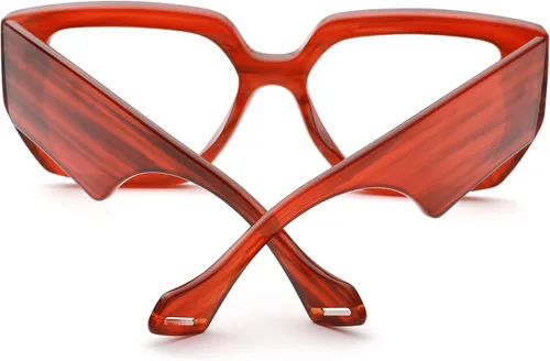 Miniatura 4 de Hycredi Gafas de luz azul de marco grueso para mujeres y hombres, anteojos cuadrados de gran tamaño para juegos de computadora con lente transparente