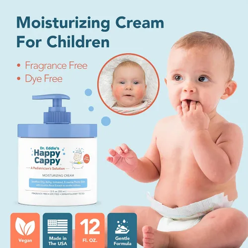 Miniatura 5 de Crema hidratante Happy Cappy – Crema para bebés con tendencia al eccema, loción para piel seca para bebés, niños pequeños y niños, formulada por