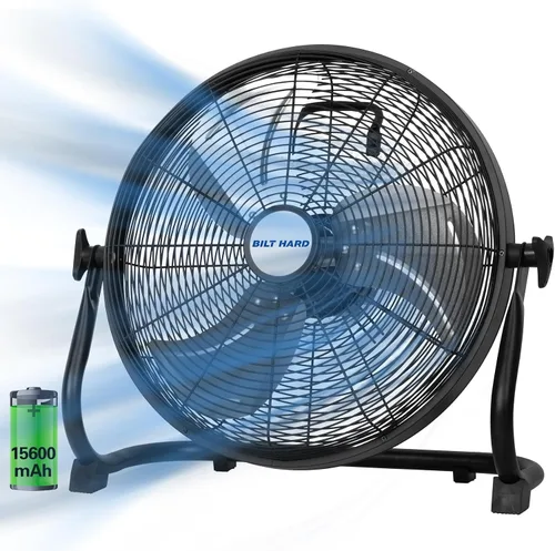 Miniatura 10 de BILT HARD Ventilador de nebulización portátil para exteriores de 12 pulgadas, ventilador de nebulización con batería desmontable de 15600 mAh