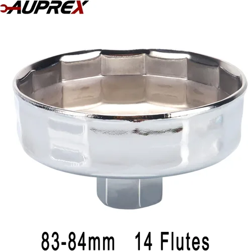 Miniatura 2 de AUPREX Llave de filtro de aceite de aluminio para Toyota Camry, Lexus, Tundra, 4Runner, Highlander, RAV4 y más, 64mm 14 estrías, negro
