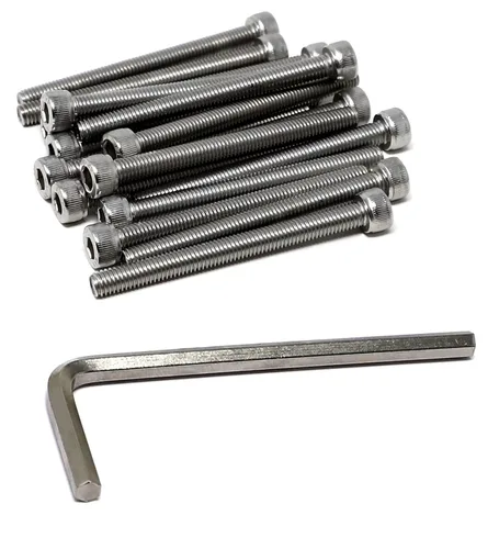 Miniatura 153 de iexcell 25 piezas M4 x 60/65/70/75/3.150 in paso de rosca 0.028 in acero inoxidable 304 cabeza hexagonal Tornillos Tornillos surtido Kit