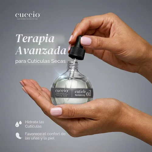 Miniatura 2 de Cuccio Naturale Aceite revitalizante para cutículas de melocotón y vainilla, tratamiento hidratante para cutículas secas y dañadas y uñas finas, sin