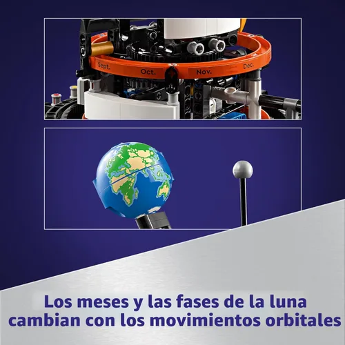 Miniatura 5 de Set de construcción LEGO Technic Planet Earth and Moon in Orbit, regalo de cumpleaños del espacio exterior para niños de 10 años, juguete