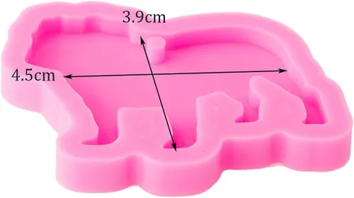 Miniatura 2 de Angel Wings Molde de silicona con forma de perro de carlino lindo estilo animal resina llavero molde joyería molde epoxi artesanía llavero resina