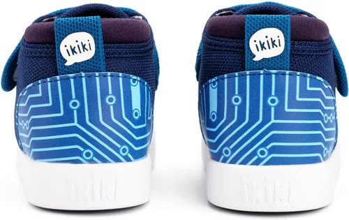 Miniatura 5 de ikiki Zapatillas deportivas para niños pequeños y niños pequeños. Tenis de ajuste espacioso. Nota no chirriantes, puntera y talón de cuero vegano