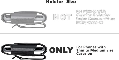 Miniatura 5 de DeBin Funda para iPhone 17 17 Pro 16 16e 16 Pro 15, 15 Pro 14 13 12 11 X Xs 10 XR, Galaxy S25 S24, S23, S22 - Soporte para cinturón de teléfono Negro