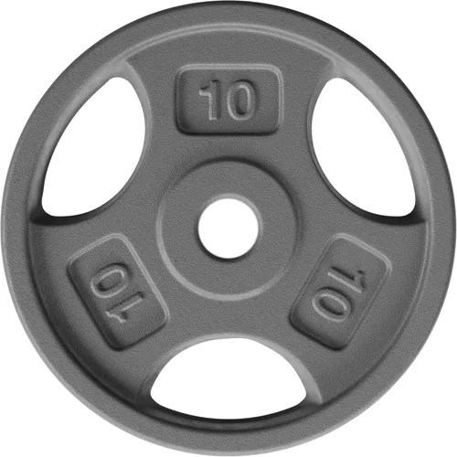 Miniatura 9 de Yes4All Placas de peso de agarre estándar de 1 pulgada, hierro fundido con varios tamaños de 2.5 libras a 35 libras para entrenamiento de fuerza, E.