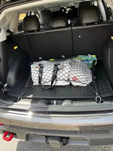 Miniatura 3 de Red de carga organizadora de maletero trasero para Jeep Renegade 2015-2023 – Red de carga estilo piso para SUV – Organizador de maletero de coche